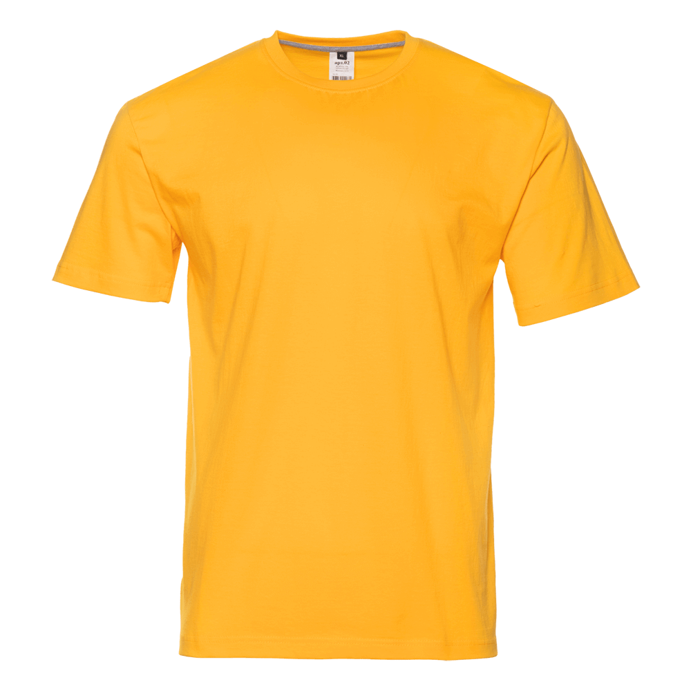 Футболка унисекс без бокового шва STAN хлопок 160, 02, Жёлтый,