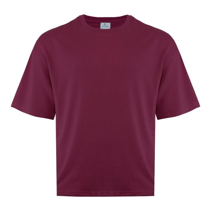 Футболка унисекс оверсайз STAN хлопок/полиэстер 260, 40, Бордовый,