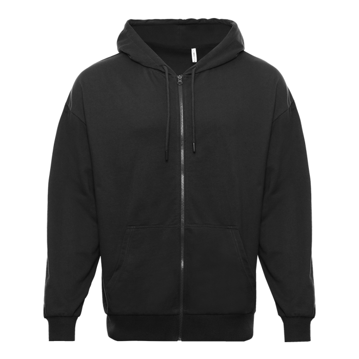 Толстовка STAN оверсайз на молнии с капюшоном футер без начёса 240, 99, Чёрный,