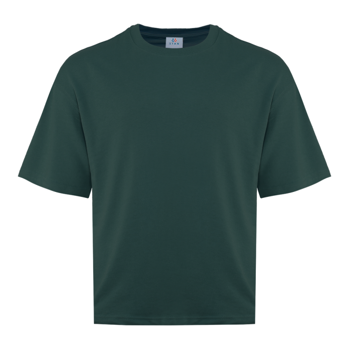 Футболка унисекс оверсайз STAN хлопок/полиэстер 260, 40, Тёмно-зелёный,