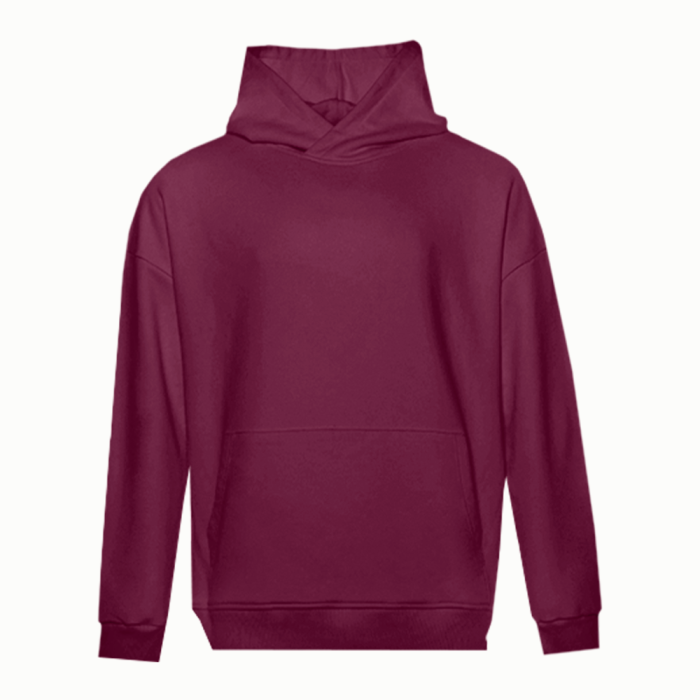 Худи унисекс STAN оверсайз футер без начёса 350, 66, Бордовый,