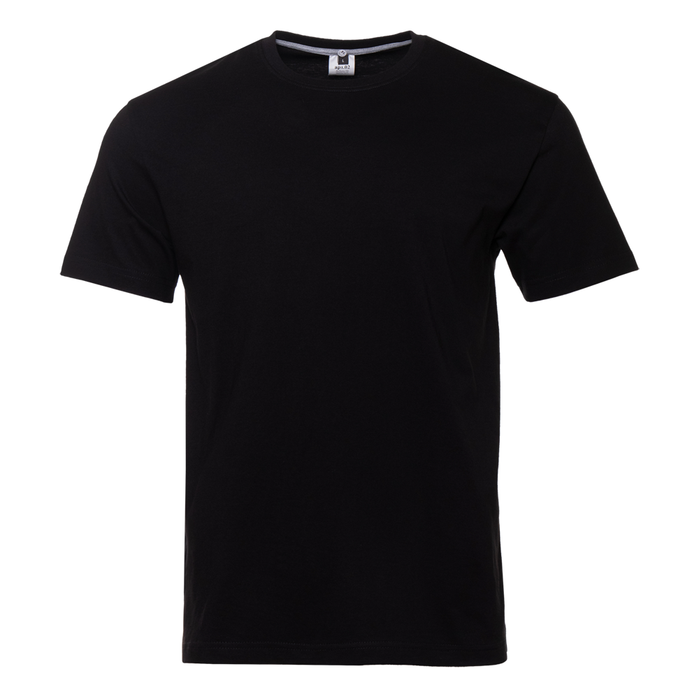 Футболка унисекс без бокового шва STAN хлопок 160, 02, Чёрный,