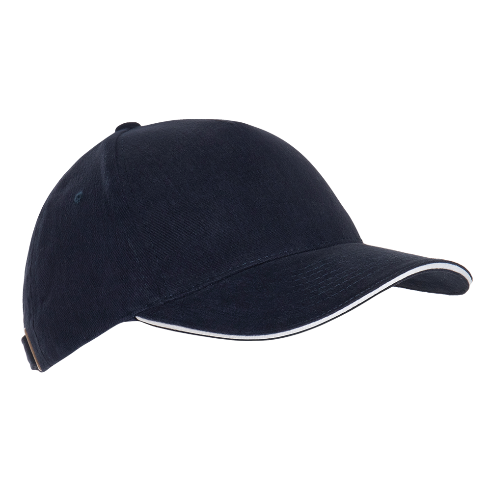 Бейсболка с кантом STAN 5 клиньев хлопок 280, 11K, Тёмно-синий,