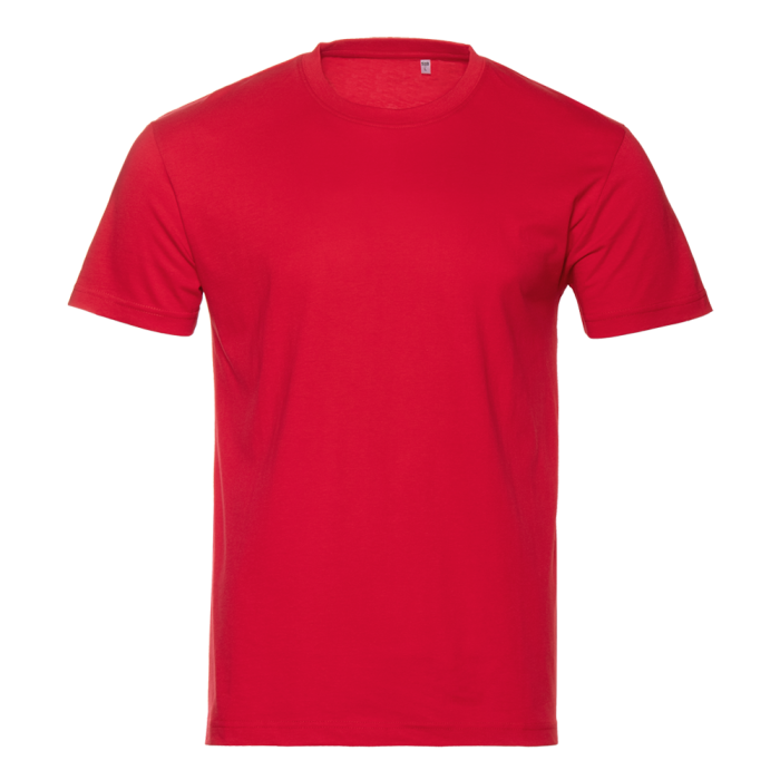 Футболка унисекс хлопок 150, 52, Красный,