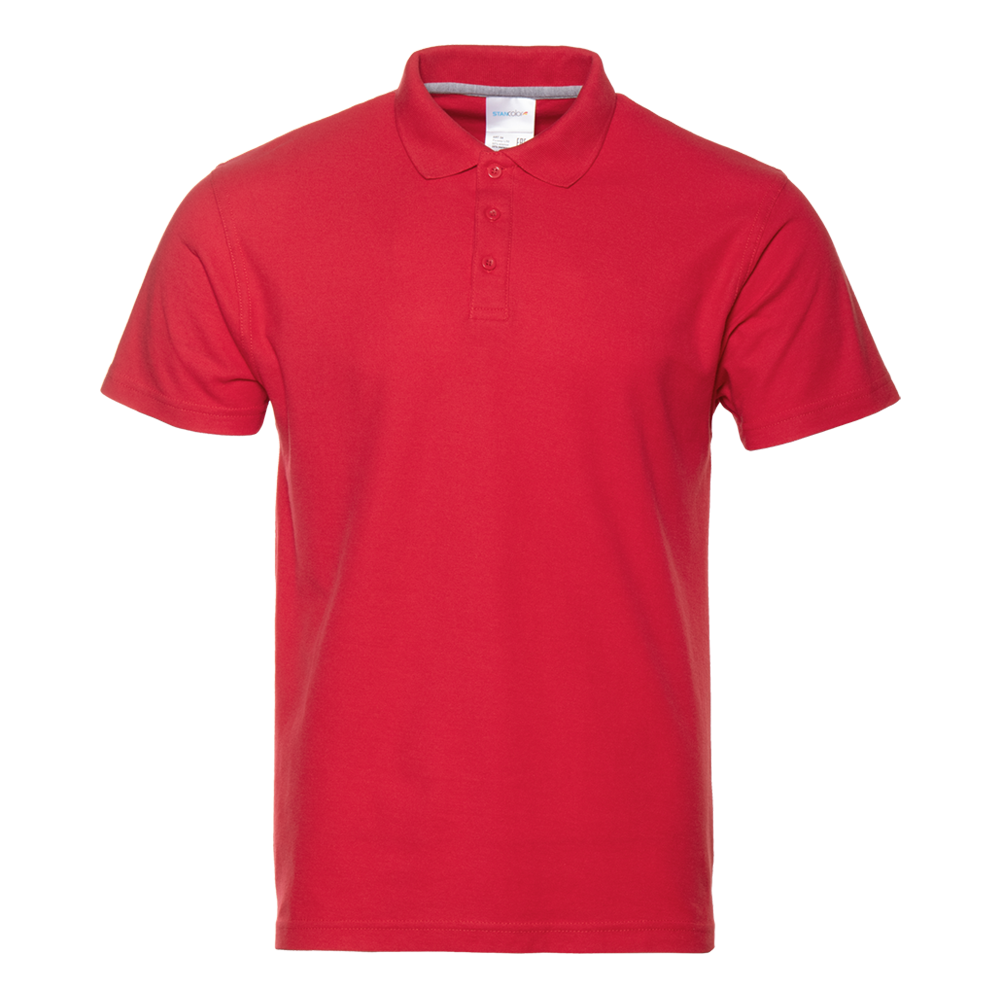 Рубашка поло мужская STAN хлопок/полиэстер 185, 104, Красный