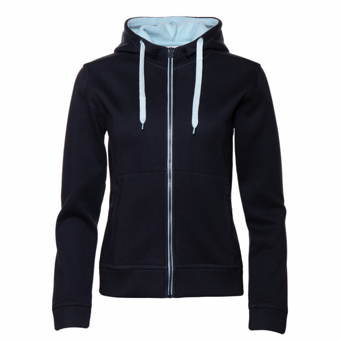 Толстовка женская STAN с капюшоном на молнии сэндвич 320, 19, Тёмно-синий,