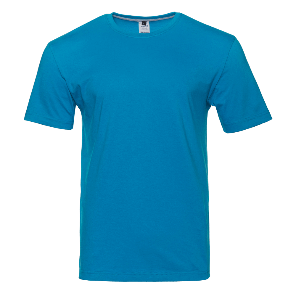 Футболка унисекс без бокового шва STAN хлопок 160, 02, Лазурный,