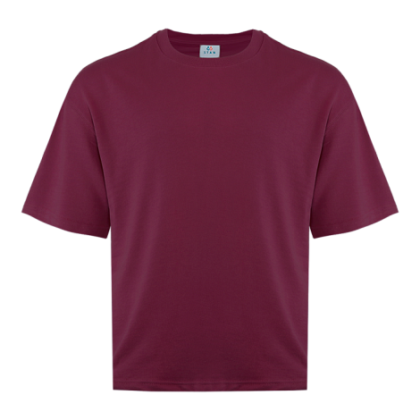 Футболка унисекс оверсайз STAN хлопок/полиэстер 260, 40, Бордовый,