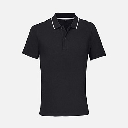 Рубашка поло унисекс Palermo, черная с белым