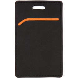 Чехол для пропуска Multimo, черный с оранжевым