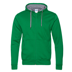 Толстовка мужская STAN с капюшоном на молнии футер с начёсом 280, 17, Зелёный,