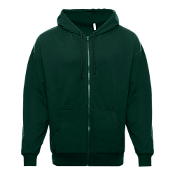 Толстовка STAN оверсайз на молнии с капюшоном футер без начёса 240, 99, Тёмно-зелёный,