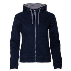 Толстовка женская STAN с капюшоном на молнии сэндвич 320, 19, Тёмно-синий меланж,