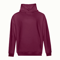 Худи унисекс STAN оверсайз футер без начёса 350, 66, Бордовый,