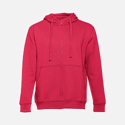 Толстовка мужская на молнии с капюшоном Amsterdam, красная