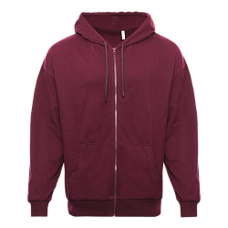 Толстовка STAN оверсайз на молнии с капюшоном футер без начёса 240, 99, Бордовый,