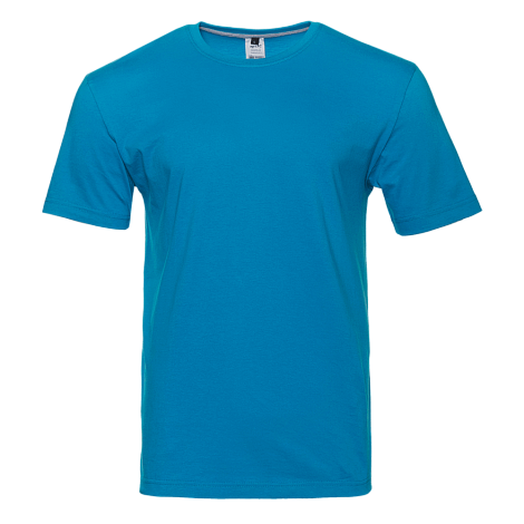 Футболка унисекс без бокового шва STAN хлопок 160, 02, Лазурный,