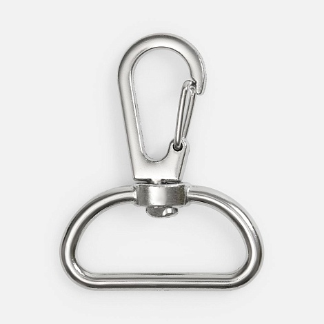 Застежка-карабин Snap Hook, L, серебристая (хром)