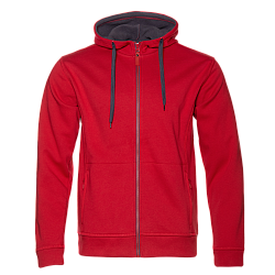 Толстовка мужская STAN с капюшоном на молнии сэндвич 320, 18, Красный,
