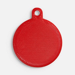 Подвеска Round, 3D-печать, красная