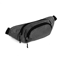 Сумка поясная STAN таффета 168D, 125, Серый меланж,